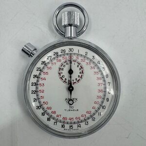 Vintage Arnex Stopwatch 1/10 Second 7 Jewels Swiss Made Mechanical Timer